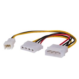 Kabel adapter Akyga AK-CA-35 Molex (M) - 3-pin 12V (M) + Molex (F) 2x 0,15m AKYGA