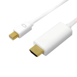 Kabel adapter LogiLink CV0124 Mini DisplayPort 1.2 - HDMI, 4K, biały, 3m LogiLink