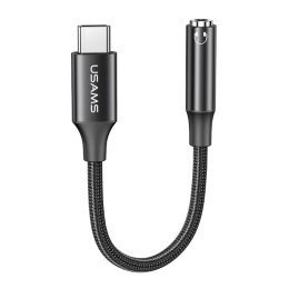 Kabel adapter Usams AU16 USB-C/Jack 3,5mm czarny USAMS