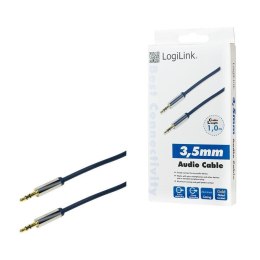 Kabel audio stereo LogiLink CA10100 3,5 mm, M/M, 1m, niebieski LogiLink