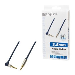Kabel audio stereo LogiLink CA11100 3,5 mm, M/M, 1m, kąt 90° LogiLink