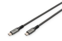 Kabel połączeniowy DIGITUS PREMIUM USB 4.0 Typ USB C/USB C M/M 20Gbps PD 3.0 60W 8K 30Hz czarny nylon 3m Digitus