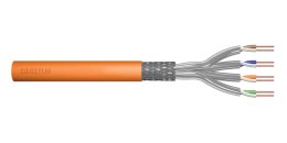 Kabel teleinformatyczny instalacyjny DIGITUS kat.7, S/FTP, Dca, drut, AWG 23/1, LSOH, 50m, pomarańczowy, ofoliowany Digitus