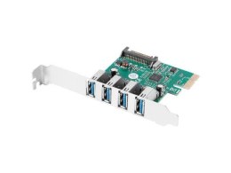 Karta Lanberg PCI Express -> USB 3.1 Gen1 4-port + śledź low profile LANBERG