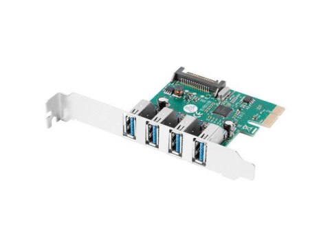 Karta Lanberg PCI Express -> USB 3.1 Gen1 4-port + śledź low profile LANBERG Karta Lanberg PCI Express -> USB 3.1 Gen1 4-port + śledź low profile LANBERG