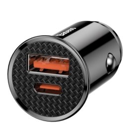 Ładowarka samochodowa Baseus CCALL-YS01 30W szybka z gniazdem USB QC4.0+ oraz USB-C PD 3.0 Baseus