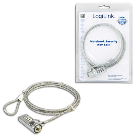 Linka zabezpieczająca do notebooka LogiLink NBS002 szyfr LogiLink Linka zabezpieczająca do notebooka LogiLink NBS002 szyfr LogiLink