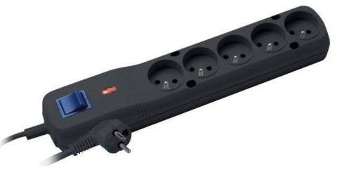 Listwa zasilająca Lestar LV-530W 5W 2,5m czarna Lestar Listwa zasilająca Lestar LV-530W 5W 2,5m czarna Lestar