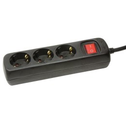 Listwa zasilająca LogiLink LPS206B 3 gniazda ON/OFF 1,4m czarna LogiLink