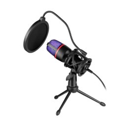 Mikrofon przewodowy Defender FORTE GMC 300 ze statywem STREAM strumieniowy RGB USB Defender