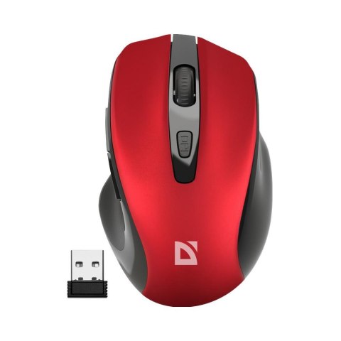 Mysz bezprzewodowa Defender PRIME MB-053 optyczna bezklikowa silent 1600dpi czerwona Defender