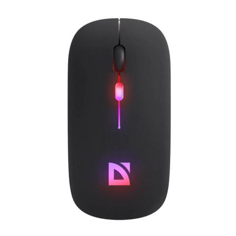 Mysz bezprzewodowa Defender TOUCH MM-997 optyczna 1600dpi 2.4 GHz + Bluetooth czarna RGB AKUMULATOR bezklikowa silent Defender