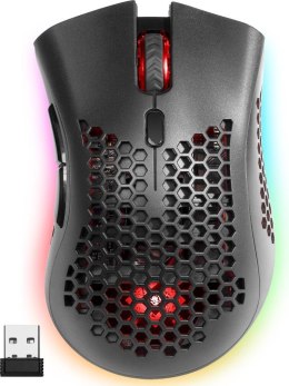 Mysz bezprzewodowa Defender WARLOCK GM-709L optyczna 2400dpi czarna RGB AKUMULATOR 8 przycisków Gaming Defender