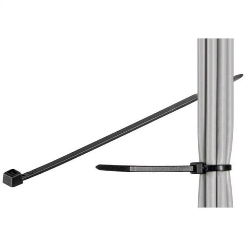 Opaski nylonowe Techly zaciskowe 100x2,5mm, 100 szt., czarne Techly Opaski nylonowe Techly zaciskowe 100x2,5mm, 100 szt., czarne Techly