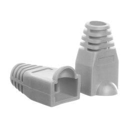 Osłonka na wtyk RJ45 8p szara (100 szt) Netrack NETRACK