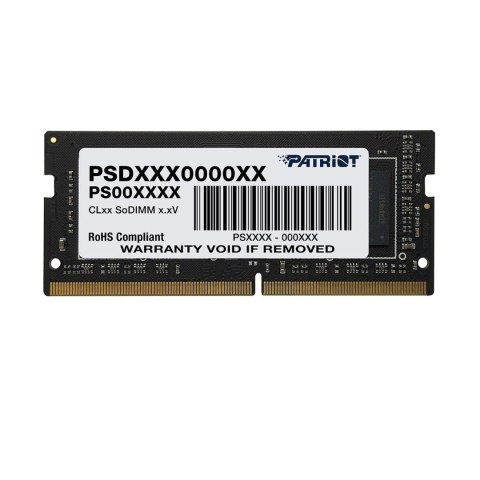 Pamięć SODIMM DDR4 Patriot Signature Line 8GB (1x8GB) 2400 MHz CL17 1,2V Patriot Memory Pamięć SODIMM DDR4 Patriot Signature Line 8GB (1x8GB) 2400 MHz CL17 1,2V Patriot Memory