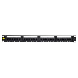 Patch panel 19'' Netrack 1U, 24-porty kat. 5e UTP, z półką NETRACK