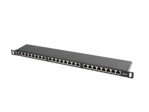 Patch panel Lanberg PPS6-0024-B 24 port 0.5U kat.6 ekranowany czarny LANBERG Patch panel Lanberg PPS6-0024-B 24 port 0.5U kat.6 ekranowany czarny LANBERG