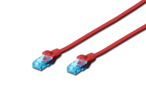 Patchcord DIGITUS UTP kat. 5e 5m PVC czerwony Digitus Patchcord DIGITUS UTP kat. 5e 5m PVC czerwony Digitus