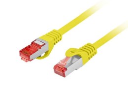 Patchcord Lanberg S/FTP kat.6 10m LSZH CU fluke passed żółty LANBERG