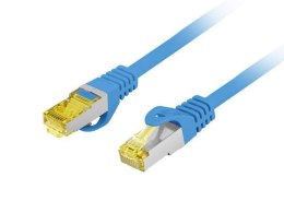 Patchcord Lanberg S/FTP kat.6A 15m LSZH CU fluke passed niebieski LANBERG