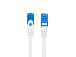 Patchcord Lanberg S/FTP kat.6A 1m LSZH CCA fluke passed biały LANBERG