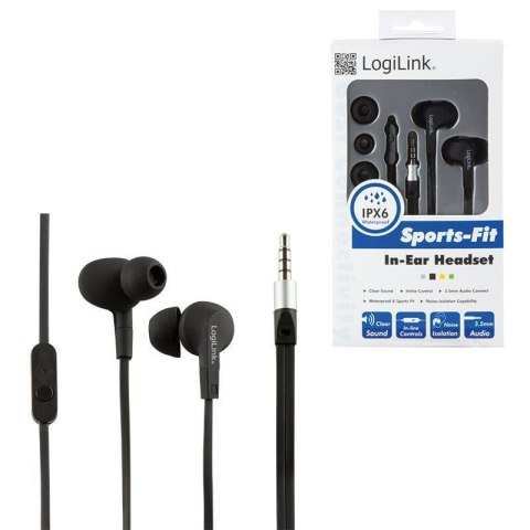 Słuchawki z mikrofonem HS0042 LogiLink czarne LogiLink Słuchawki z mikrofonem HS0042 LogiLink czarne LogiLink