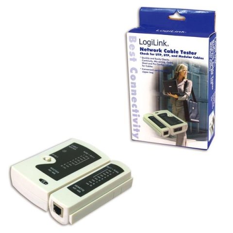 Tester kabli LogiLink WZ0010 złącza RJ11, RJ12, RJ45 LogiLink