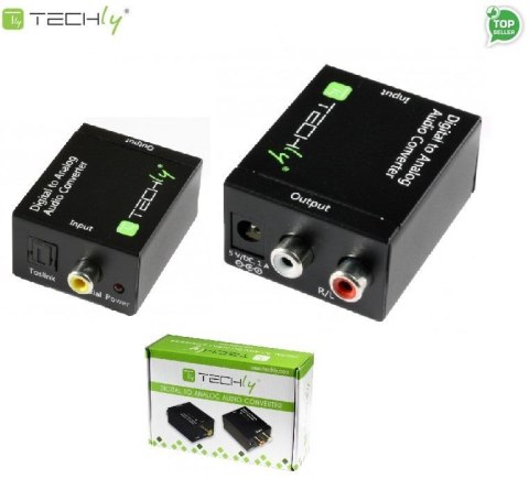 Adapter Techly RCA L/R IDATA SPDIF-3 Audio SPDIF Toslink Coaxial RCA na Analog Techly Adapter Techly RCA L/R IDATA SPDIF-3 Audio SPDIF Toslink Coaxial RCA na Analog Techly