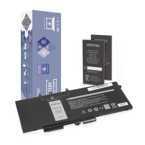 Bateria Mitsu do notebooka Dell Latitude 5280, 5480, 5490, 5590, GJKNX (7.4V-7.6V) (6300 mAh) Mitsu Bateria Mitsu do notebooka Dell Latitude 5280, 5480, 5490, 5590, GJKNX (7.4V-7.6V) (6300 mAh) Mitsu