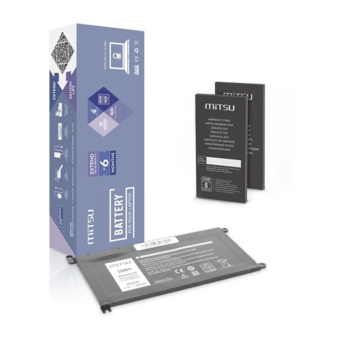 Bateria Mitsu do notebooka Dell Vostro WDX0R, P75F, P62F, P66F, T2JX4, 14 (5468), Inspiron 15 (5568) (11.4V) (3400 mAh) Mitsu Bateria Mitsu do notebooka Dell Vostro WDX0R, P75F, P62F, P66F, T2JX4, 14 (5468), Inspiron 15 (5568) (11.4V) (3400 mAh) Mitsu