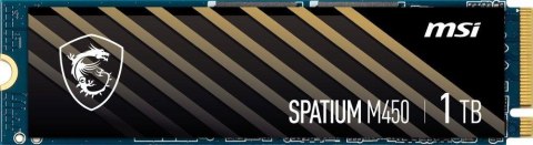 Dysk SSD MSI SPATIUM M450 1TB PCIe 4.0 NVMe M.2 2280 (3600/3000 MB/s) 3D NAND MSI Dysk SSD MSI SPATIUM M450 1TB PCIe 4.0 NVMe M.2 2280 (3600/3000 MB/s) 3D NAND MSI