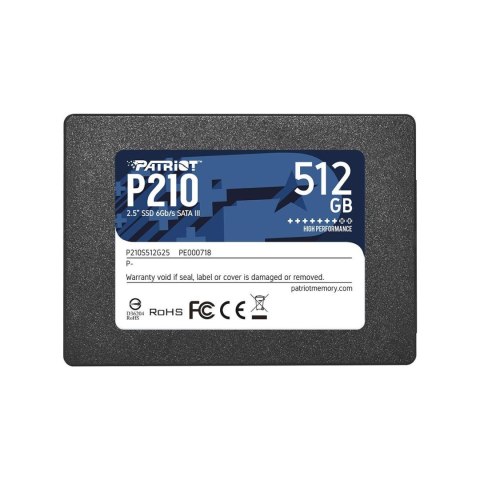 Dysk SSD Patriot P210 512GB 2.5" SATA3 (520/430 MB/s) 7mm Patriot Memory