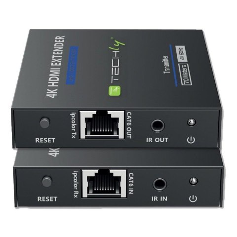 Extender Techly HDMI 4K*60Hz Cat.6/6a/7 Zero Latecy IR do 70m Techly Extender Techly HDMI 4K*60Hz Cat.6/6a/7 Zero Latecy IR do 70m Techly