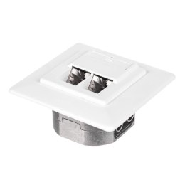 Gniazdo kompletne podtynkowe Netrack 2xRJ45 8p8c STP Cat5e NETRACK