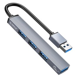 HUB USB-A Orico AH-A13-GY-EP-HW 1xUSB-A 3.1, 3xUSB-A 2.0, 5Gbps, alu ORICO