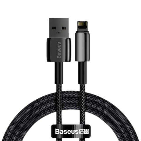 Kabel Baseus Tungsten Gold USB-A - Lightning 2m czarny Baseus Kabel Baseus Tungsten Gold USB-A - Lightning 2m czarny Baseus