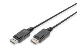 Kabel DisplayPort DIGITUS z zatrzaskami 1080p 60Hz FHD Typ DP/DP M/M czarny 3m Digitus