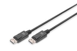 Kabel DisplayPort DIGITUS z zatrzaskami 4K 60Hz UHD Typ DP/DP M/M czarny 3m Digitus