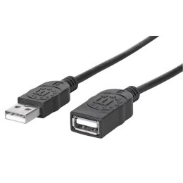 Kabel / Przedłużacz Manhattan USB 2.0 A-A M/F 1m czarny Manhattan