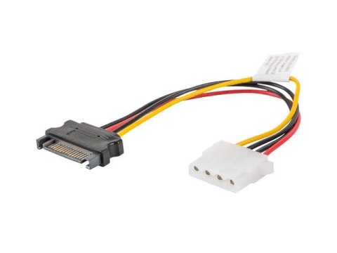 Kabel adapter Lanberg SATA zasilający(M) -> Molex(F) 0,15m LANBERG Kabel adapter Lanberg SATA zasilający(M) -> Molex(F) 0,15m LANBERG