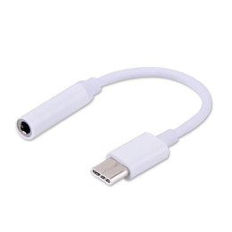 Kabel adapter Savio AK-35 USB Typ C - mini Jack 3,5 mm, biały Savio