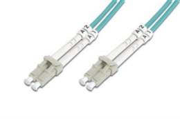 Kabel krosowy (patchcord) DIGITUS światłowodowy LC/LC, dplx, MM 50/125, OM3, LSOH, 1m, turkusowy Digitus
