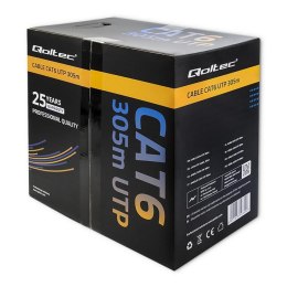 Kabel sieciowy Qoltec skrętka UTP | CAT6 | 305m | PCV szary Qoltec