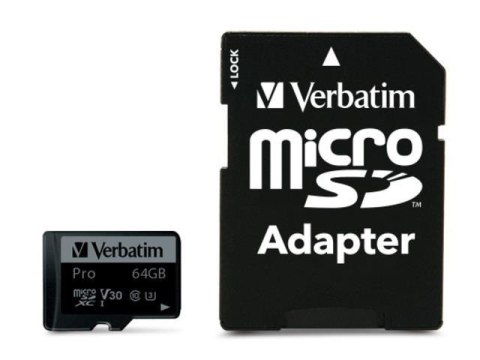 Karta pamięci Micro SDXC Verbatim 64GB Class 10 UHS-1 + adapter SD Verbatim Karta pamięci Micro SDXC Verbatim 64GB Class 10 UHS-1 + adapter SD Verbatim