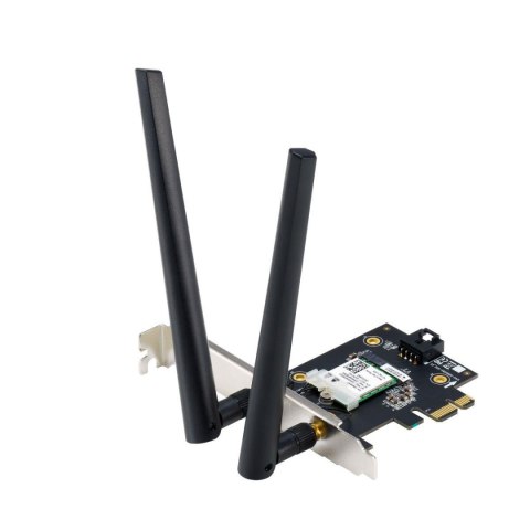 Karta sieciowa Asus PCE-AX1800 Dual Band PCI-E WiFi 6 (802.11ax), Bluetooth 5.2, WPA3, OFDMA, MU-MIMO Asus Karta sieciowa Asus PCE-AX1800 Dual Band PCI-E WiFi 6 (802.11ax), Bluetooth 5.2, WPA3, OFDMA, MU-MIMO Asus
