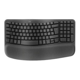 Klawiatura bezprzewodowa Logitech Wave Keys For Business czarna ergonomiczna Logitech