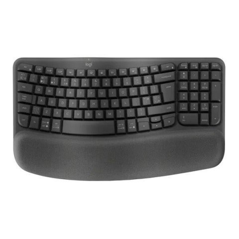 Klawiatura bezprzewodowa Logitech Wave Keys For Business czarna ergonomiczna Logitech Klawiatura bezprzewodowa Logitech Wave Keys For Business czarna ergonomiczna Logitech