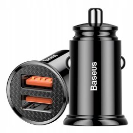 Ładowarka samochodowa Baseus Circular BS-C16Q1 CCALL-YD01 30W z dwoma gniazdami USB Quick Charge 3.0 Baseus