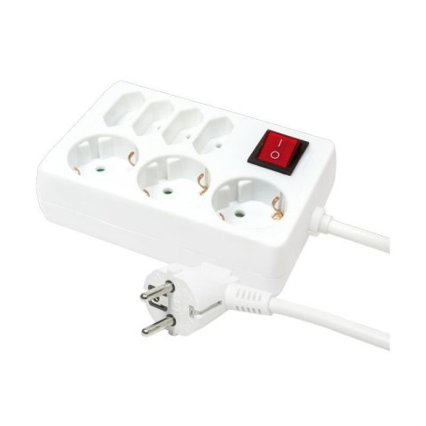 Listwa zasilająca LogiLink LPS210 7 gniazd Schuko/Euro ON/OFF, 5m, biała LogiLink Listwa zasilająca LogiLink LPS210 7 gniazd Schuko/Euro ON/OFF, 5m, biała LogiLink